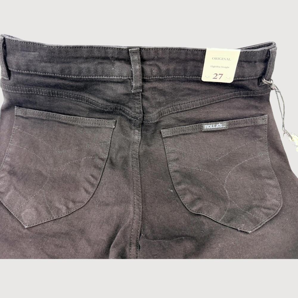 Rolla's Original Straight Jeans High Rise Black 27 NWT - Picture 3 of 9